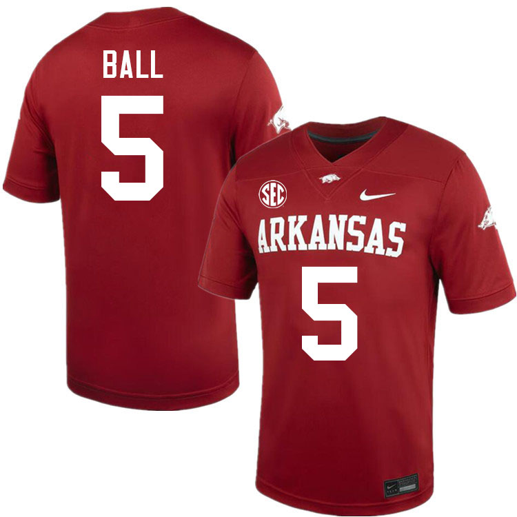 Cameron Ball Arkansas Jersey,Arkansas Razorbacks #5 Cameron Ball Jersey Youth College-Cardinal